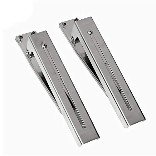 Hovico Universal Stainless Steel Microwave Mount Bracket, Support Frame Steel Foldable Stretch Shelf Rack Microwave Oven Wall Mount Bracket Stainless Silver - color: Style A