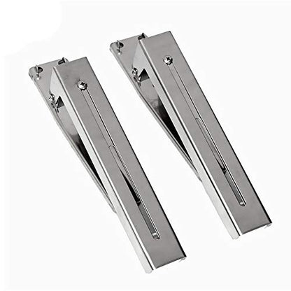 Hovico Universal Stainless Steel Microwave Mount Bracket, Support Frame Steel Foldable Stretch Shelf Rack Microwave Oven Wall Mount Bracket Stainless Silver - color: Style A