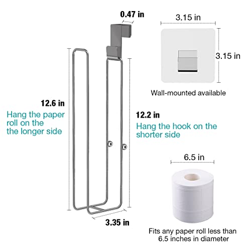 Conworld Toilet Paper Holder Brushed Nickel for 3 Roll Tissue, 1 Pack Bathroom Toilet Paper Storage Over The Tank, Stainless Steel Rustproof Bathroom Toilet Paper Roll Holder Wall Mount, Silver - color: Silver,hold 3 Rolls-1 Pcs