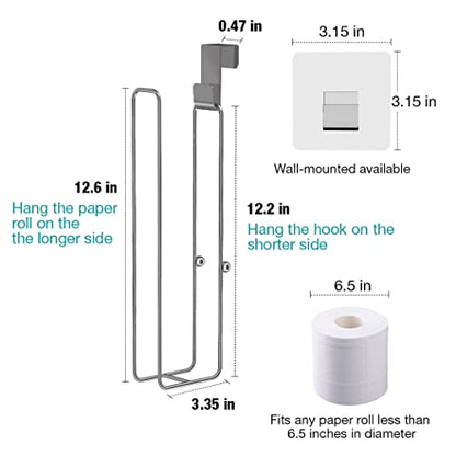 Conworld Toilet Paper Holder Brushed Nickel for 3 Roll Tissue, 1 Pack Bathroom Toilet Paper Storage Over The Tank, Stainless Steel Rustproof Bathroom Toilet Paper Roll Holder Wall Mount, Silver - color: Silver,hold 3 Rolls-1 Pcs