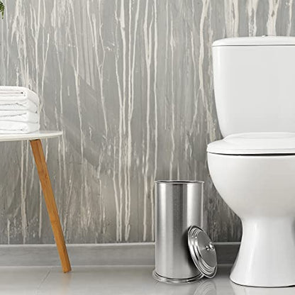 LDR Industries 164 6456BN Ashton Free Standing Regular Size Roll Toilet Paper Holder Canister, Brushed Nickel - color: Brushed Nickel
