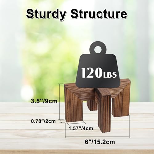 Vigordream Plant Stand, Indoor/Outdoor Wood Plant Holder, Flower Pot Stand | Sturdy Planter Stands, Mid Century Modern Single Plant Riser, Wooden Floor Flower Stand