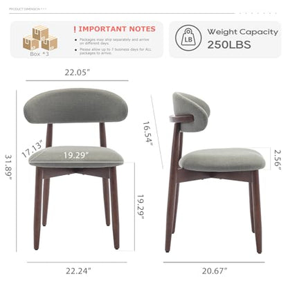 COLAMY Wooden Dining Room Chairs Set of 6, Modern Upholstered Fabric Dining Chairs, Farmhouse Kitchen Chair with Foot Pegs, Green - color: Green, size: Set of 6