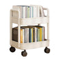 2 Tier Plastic Rolling Cart, Multi Function Cart with Lockable Casters with Hook, Stable and for Kitchen, Bathroom, Office, Living Room