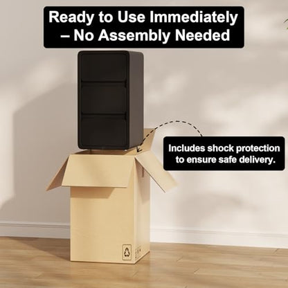 AQIMUELE Narrow Bedside Table,Narrow Night Stand with Drawers,Small Night Stand with Leather Surface for Bedroom - color: Black (3 Drawers), size: 11.8"W