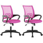 BestOffice | Ergonomic Office Chair | Mid-Back Swivel Desk Chair | Breathable Backrest & Lumbar Support | Adjustable Height | Sponge Seat | Rolling Wheels | Pink | for Adults & Women | Pack of 2 - color: Pink, style: pack of 2