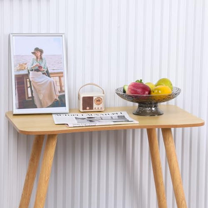 Small Writing Study Work Table Space-Saving Home Office Desk Ergonomic Design Writing Desk, Wood PC Study Table, Thickened Computer Office Desk, Laptop Table for Small Space Bedroom Office Wooden Col