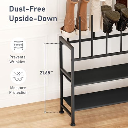 DIMJ Boot Rack 4-Tier - Black Metal Boot Storage Rack Tall Boots Organizer, Multiuse Shoe Rack for Boots, Sneakers, High-Heel, Entryway, Fits 10 Pairs - size: 4-Tier - 10 Pairs