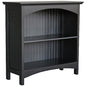 eHemco 2 Tier Bookcase, 29 Inches, Black | 2 Arched Supports - color: Black, size: 2 Tier