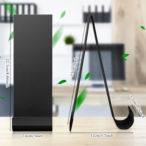 Yaocom 4 Pcs Metal Fancy Brochure Holder Display Flyer Brochure Holder Stand Table Vertical Countertop Literature Organizer for Booklets Pamphlet Magazine Menu Journals(Black) - color: Black