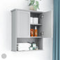 Bathroom Cabinet Wall Mount Buffering Hinge,23"x29" inch Over Toilet Storage Cabinet and Adjustable Shelves, Large Space Wooden Medicine Cabinet (Light Gray) - color: Light Gray, size: 23x29