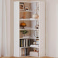 Corner Bookshelf, Freestanding L Shaped Display Shelf, 6 Tiers Bookcase with Baffles, Wooden Bookcase with Storage Organizer for Home Office, Living Room, Bedroom (23.6") - size: 23"