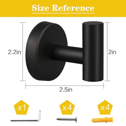 2 Pack Brushed Nickel Towel Hooks, SUS304 Stainless Steel Bathroom Hooks | for Bedroom Kitchen Hotel Office - color: 2 Pack Brushed Nickel
