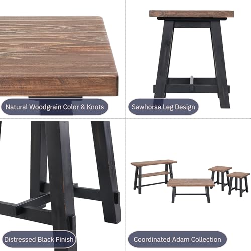 Alaterre Furniture Adam 21 Solid Wood Side Tabl