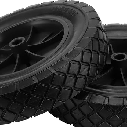 2 PCS 8 x 1.75 Inch Rubber Replacement Tire,Rubber Single Wheel Micro Sport Wheel with 1/2 Bore Offset Axle,Tires Rolling Roller for Installation Replacement,Hand Truck - size: Black 2Pcs