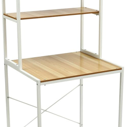 Over The Washer and Dryer Storage Shelf,3 Tiers Laundry Room Storage and Organizer Standing Shelf,Adjustable Rubber Feet,High Load-Bearing Capacity,for Bathrooms, Laundry Rooms, Balconies,Etc