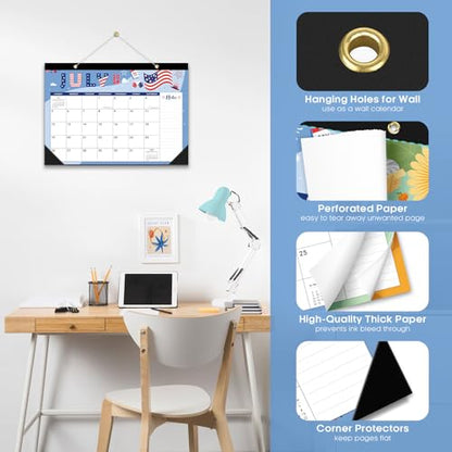 Desk Calendar 2026-2027, 18-Month Calendar Runs from July 2026 to December 2027, Large 17" x 12" Monthly Desktop & Wall Calendar for Home & Office - Festival - color: c-Festival, size: Jul 2026 – Dec 2027