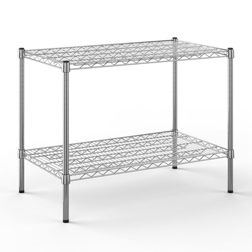 21" Deep x 36" Wide x 27" Height Wire Shelving Kit | 2-Tier | NSF Commercial Storage Rack Unit - size: 21" Deep x 36" Wide
