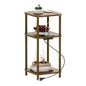 Bamboo End Table with Charging Station, Side Table for Small Space, Small Table Stand, Narrow Wooden Bedside Table Nightstand with Shelves, for Nursery, Living Room, Bedroom, Brown - color: Brown