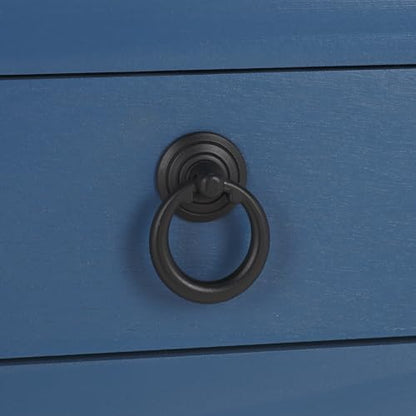 SAFAVIEH Home Collection Haven Blue Lower 2 Lower Drawer Console Table for Entryway, Living Room, Foyer - color: Blue