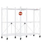 DEANIC 3 Tier Foldable Storage Shelves with Wheels, Large Capacity Shelving Unit, Freestanding Metal Wire Shelf Rack, No Assembly Organizer Rack for Garage Kitchen, Basement, Pantry(White Pack of 2) - color: White