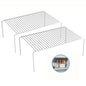 2Pack Cabinet Storage Shelf Rack, 15.7''L x 9.4''W x 5.9''H, White | Spice Rack, Rustproof Metal Wire Kitchen Counter Organizers and Storage, for Cabinet, Plate, Dish, Pantry, Bathroom, Fridge - size: 2Pack-White-15.7 x 9.4 inch