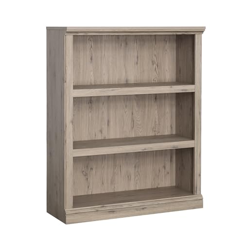 Sauder 3 Tier Book Shelf Wooden Bookcase Multipurpose Bookshelf for Home Office, Living Room, in Laurel Oak - color: Laurel Oak
