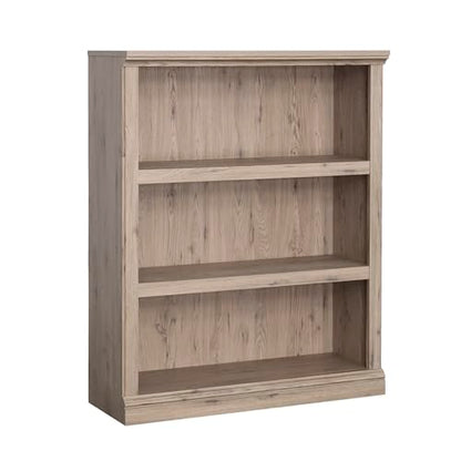 Sauder 3 Tier Book Shelf Wooden Bookcase Multipurpose Bookshelf for Home Office, Living Room, in Laurel Oak - color: Laurel Oak
