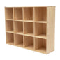 Gdrasuya10 12-Cube Storage Shelf Bookcase - Wooden 3-Tier Floor Standing Open Bookshelf Horizontal Bookcase Accent Cubby Shelf for Home Office, Display Cabinet, 11.8" D x 47.2" W x 35.4" H - size: 12 Cubes/3 Tier