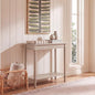 SAFAVIEH Furniture - Tinsley Rectangle Console Table - Greige - Solid Wood - Farmhouse Turned-Leg Design - Ideal for Entryway, Living Room, Hallway, 28"W x 11.75"D x 28"H (CNS5724A) - color: Greige