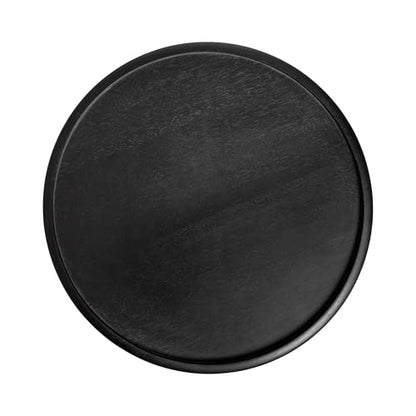 Kate and Laurel Willoughby Modern Wooden Spiraled Round Side Table, 15 x 15 x 24, Black, Accent Pedestal End Table with Turned Base for Use as Indoor Plant Stand or Bedroom Nightstand Option - color: Black
