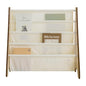 3 Sprouts Recycled Kids Bookshelf, Holds 35 Books, 4-Tier, Cream | Space-saving bookshelf, Children's room, Toddler bookcase organizer, Ages 3+, Book/toy storage, Front-facing, Covers visible - color: Solid Cream