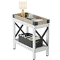 Narrow Side Table, End Table,Sofa Side Table, End Table Nightstand for Bedroom, Living Room, Small Spaces - color: White, style: Farmhouse