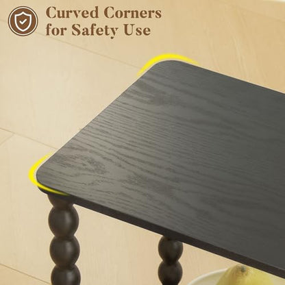 Fultyle End Tables Set of 2, Small Side Table with Storage Shelf, Nightstands for Bedroom Set of 2 for Living Room, Office and Small Spaces (Black) - color: Black Set of 2