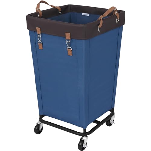 StorageWorks 160L Laundry Basket with Wheels, Rolling Hampers for Clothing - color: Blue, size: 160L