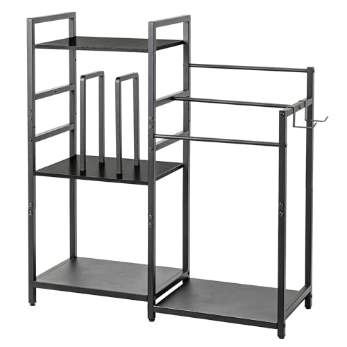 Towel Rack for Bathroom, 3-Tier Towel Drying Rack Stand, Freestanding Towel Organizer Holder, Bathroom Organizers and Storage for Rolled Folded Drying Towels, Black