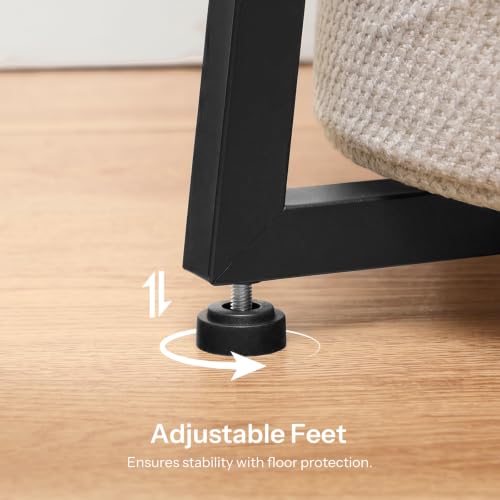 HOOBRO Small Round Side Table, 2-Tier Round Sofa End Table, Compact Nightstand with Cotton Linen Storage Basket, for Small Space, Living Room, Bedroom, Dorm, Greige BG183BZ01 - color: Greige