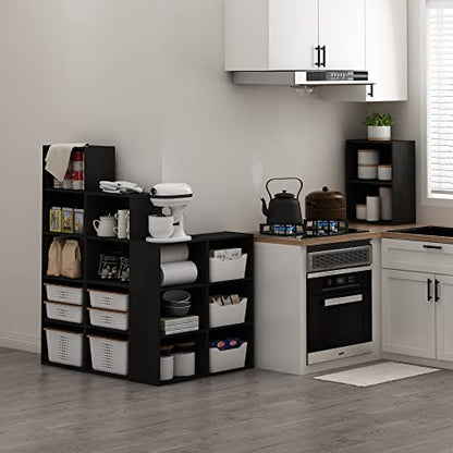 Furinno Luder Bookcase / Book / Storage, 4-Tier, Blackwood - color: Blackwood, size: 4-Tier