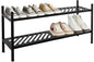 Shoe Rack - Metal Shoe Organizer 2 Tier Shoes Shelf Storage, 35 Inches Stackable Long Show Stand Holder for Closet, Entryway, Garage, Floor, Door Entrance, Black - size: 2 Tier