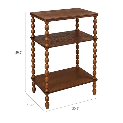 Creative Co-Op Bobbin Leg Rectangle Wood Accent Table, Walnut - color: Walnut Color, size: 20.5"L x 13.38"W x 29.5"H
