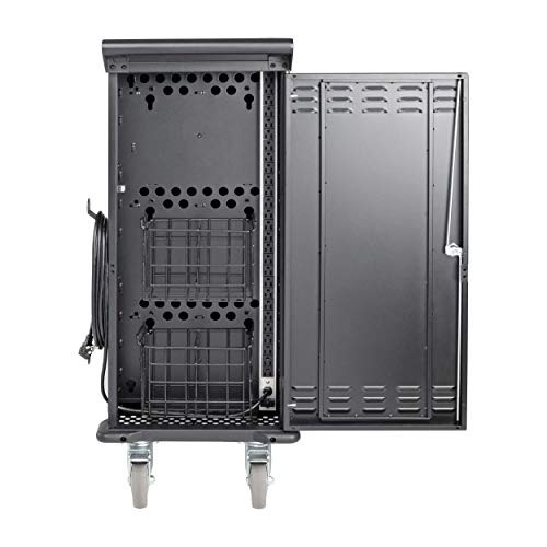 Tripp Lite 27-Port AC Mobile Charging Cart Storage Station for Chromebooks, iPads, Laptops, Tablets, Black (CSC27AC) - size: 27 AC Port, style: Cart