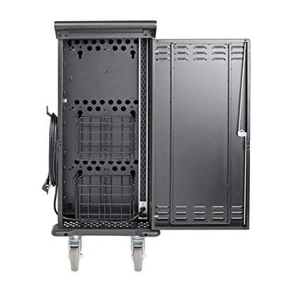 Tripp Lite 27-Port AC Mobile Charging Cart Storage Station for Chromebooks, iPads, Laptops, Tablets, Black (CSC27AC) - size: 27 AC Port, style: Cart