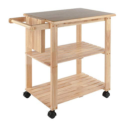 Winsome Mario Kitchen Cart | Rolling Utility & Serving Cart with Wheels for Snacks, Drinks, Kitchen Essentials, Storage & Organization for Home, Apartment