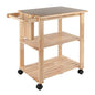 Winsome Mario Kitchen Cart | Rolling Utility & Serving Cart with Wheels for Snacks, Drinks, Kitchen Essentials, Storage & Organization for Home, Apartment