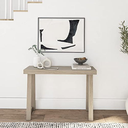 Plank+Beam Classic Console Table, 46 Inch, Seashell | Non-Toxic Finishes, Versatile Design, Elegant Details, Easy Assembly, Quick Setup, Solid Wood - color: Seashell, size: 46" Console Table