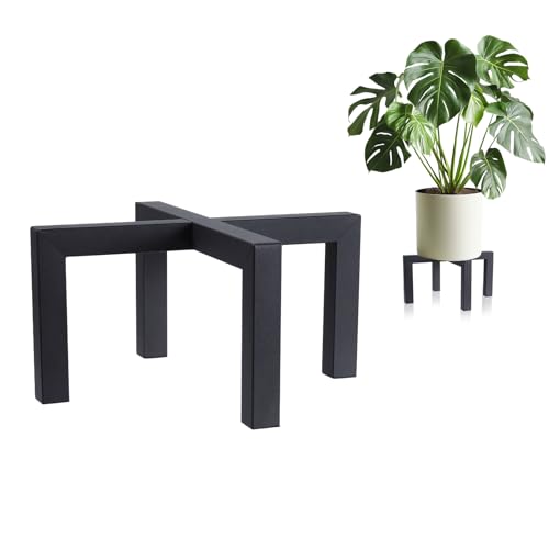 Plant Stand Indoor Outdoor, Heavy Duty Metal Plant Pot Holder, Mid Century Modern Planter Stands, Floor Flower Pot Holder, Fit 5-15 Inches Pots (Black, Fit 5-15 inch pots) - size: Fit 5-15 inch pots