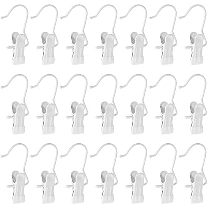 Hotop 48 Pieces Boot Hanger Clips for Closet, Laundry Hanging Hooks Heavy Duty Clips Boot Holder Portable Single Hooks Space Saving for Pants Jeans Clothes Hats Tall Towels (White) - color: White