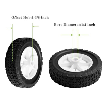 Parts Camp 6 inch Plastic Wheel Fits Oregon 72-106 hand trucks, lawnmowers, utility carts,BBQ Grills, Radio Flyer Wagon Trash Can Universal Wheel 9610 - size: 6-inch