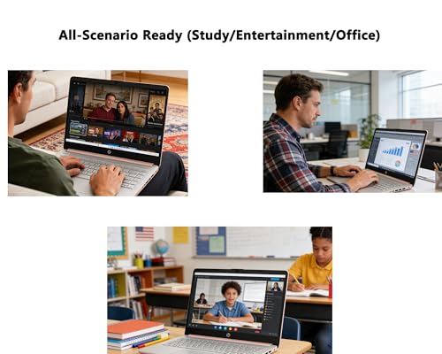 Elite 14" HD Anti-Glare Display Portable Laptop for Student & Home Office by HP, Intel Quad-Core N150, 4GB RAM|128GB UFS, Wi-Fi6/SD Card Slot/WIN 11, 1-Year Microsoft 365 & 1TB Cloud Storage Rose Gold