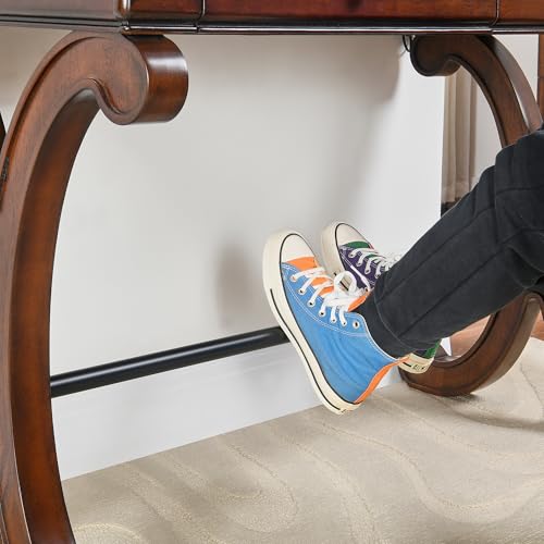 Farmhouse Oak Laptop Desk, Home Office Desks with 2 Storage Drawers, 47.2" Large Work Desk with Curved Legs, Secretary Desk for Home Office, Easy Assembly Vanity Desk, Study Table Station SSZD0036 - size: 47.2"